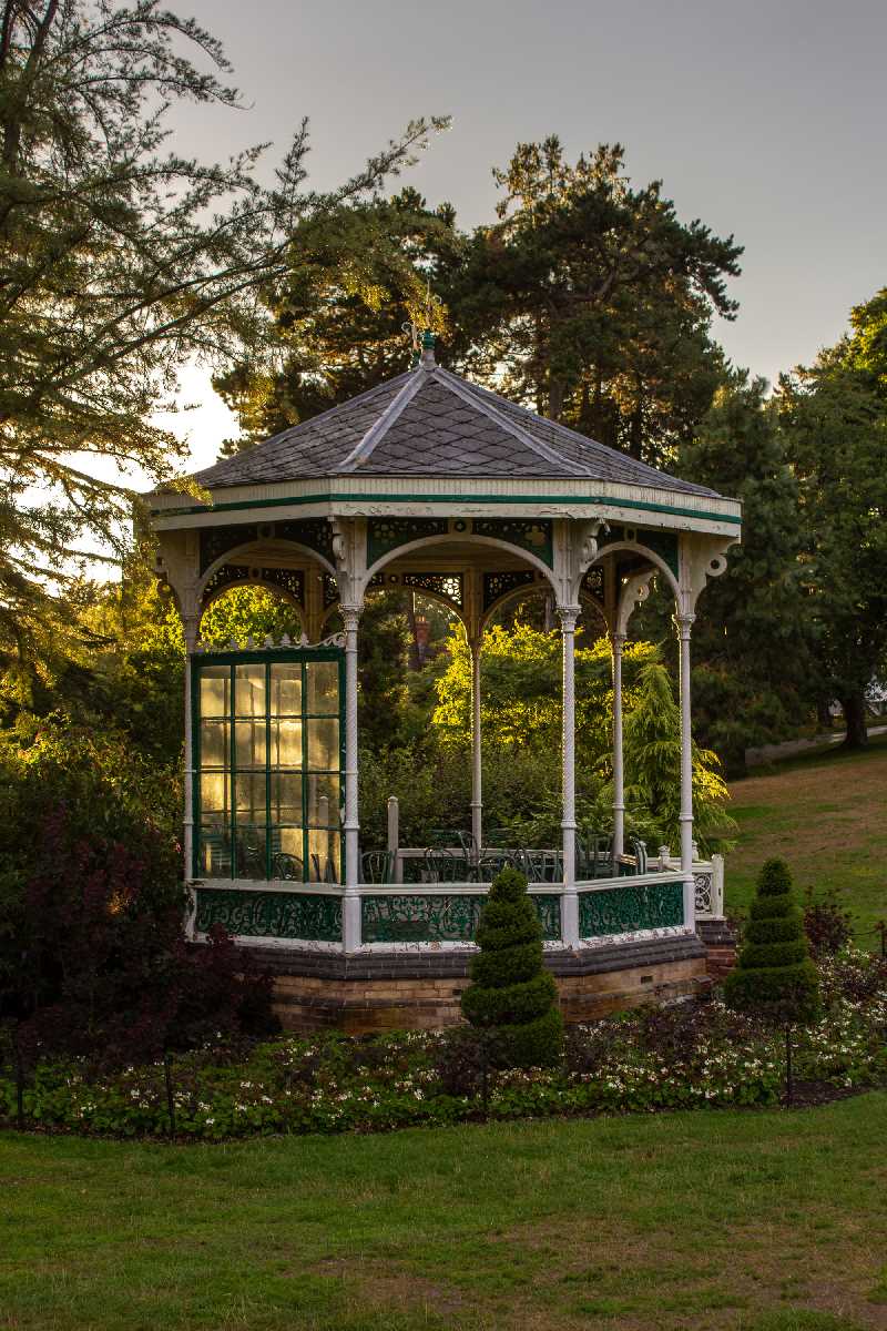 The bandstand at the Botanical Gardens - after the rain.